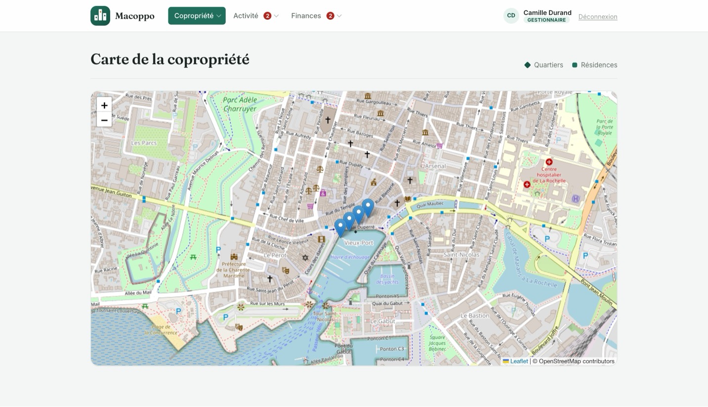 Carte interactive Macoppo
